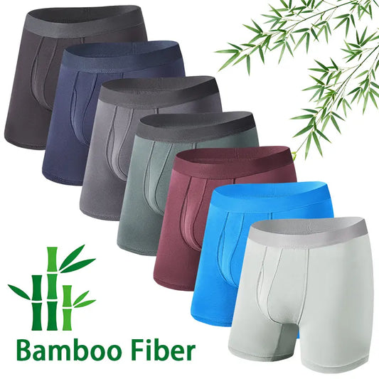 7-Pack Men's Classic Bamboo Fiber Boxer Briefs Pack