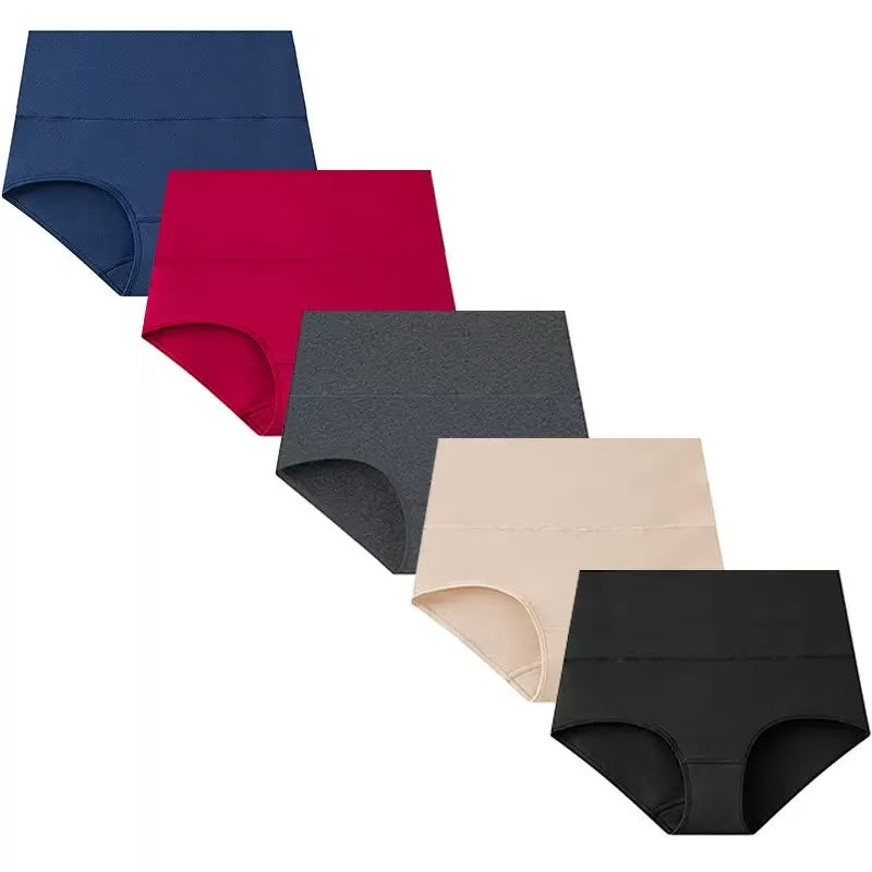 4/5-Pack Plus Size XS-6XL High-Waisted Cotton Underwear  – Soft Full Coverage Briefs