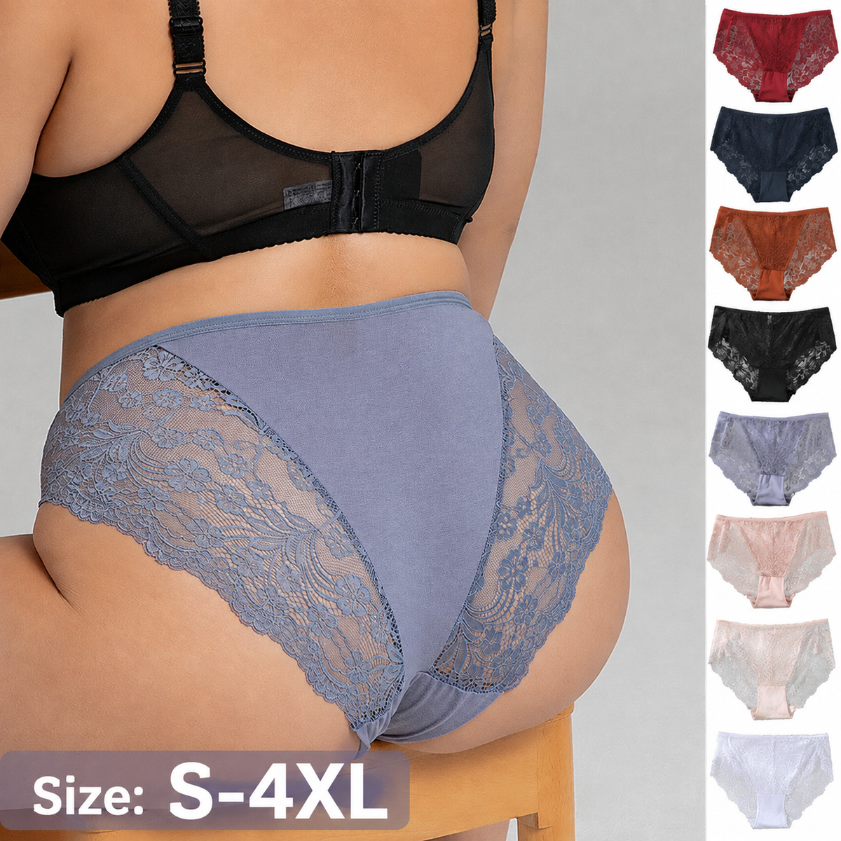 7/8-Pack Soft Breathable Lace Tummy Control Briefs