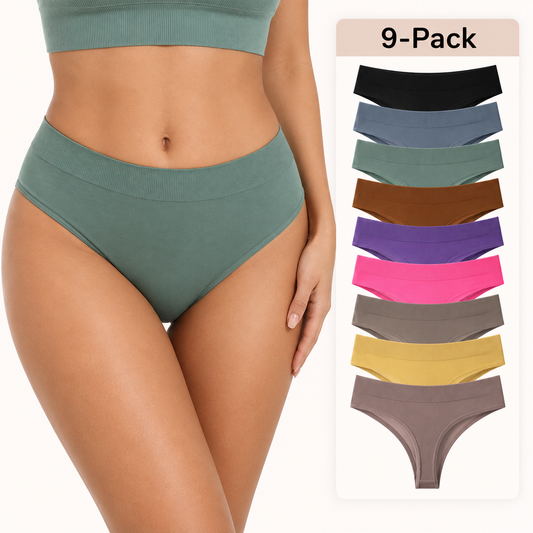 9-Pack Second Skin Seamless Thongs