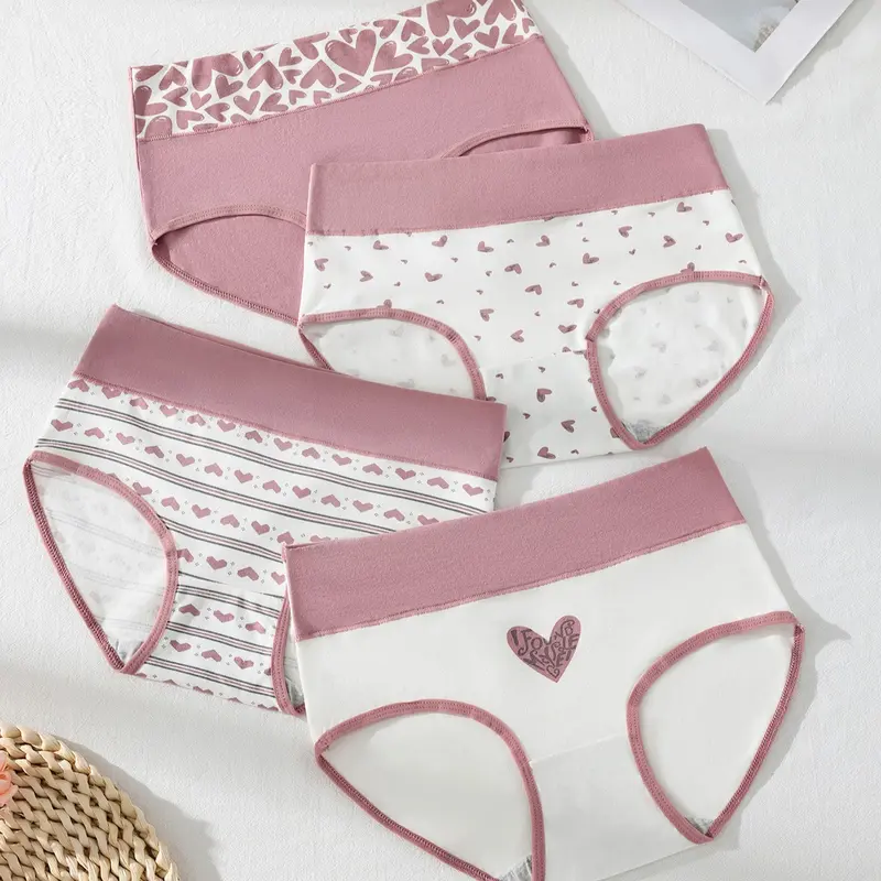 High-Waisted Cotton Tummy Control Panties 4/6/8/10-Pack