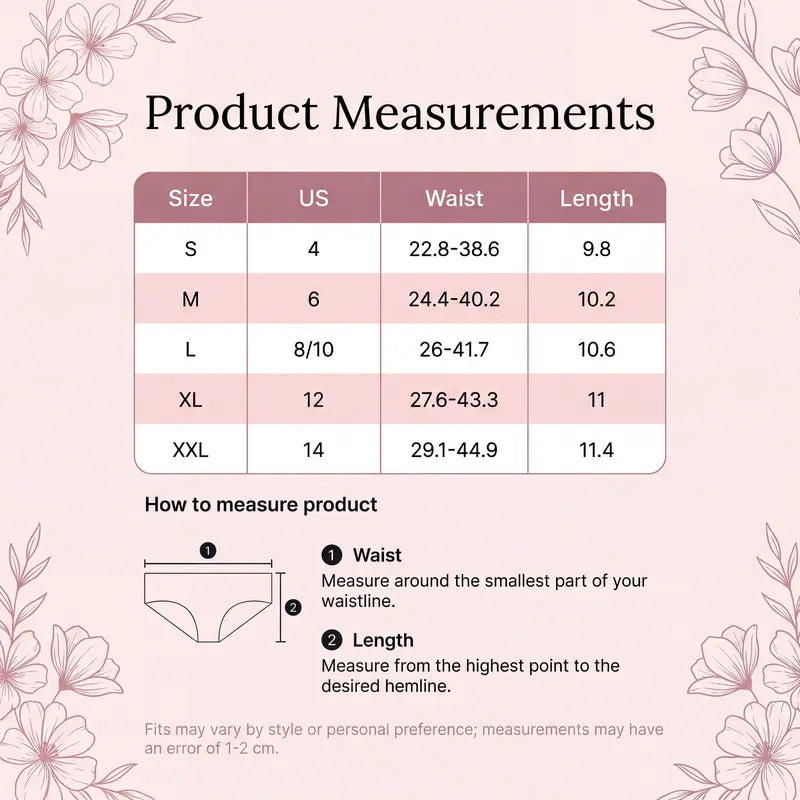 5-Piece Women’s Lace Panties Set – Mid-Waist Bikini Briefs
