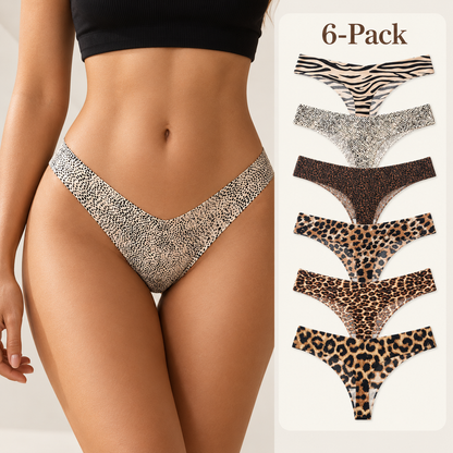 6-Pack Leopard Print Seamless  Panties