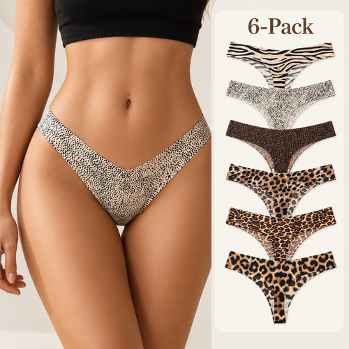 6-Pack Leopard Print Seamless  Panties