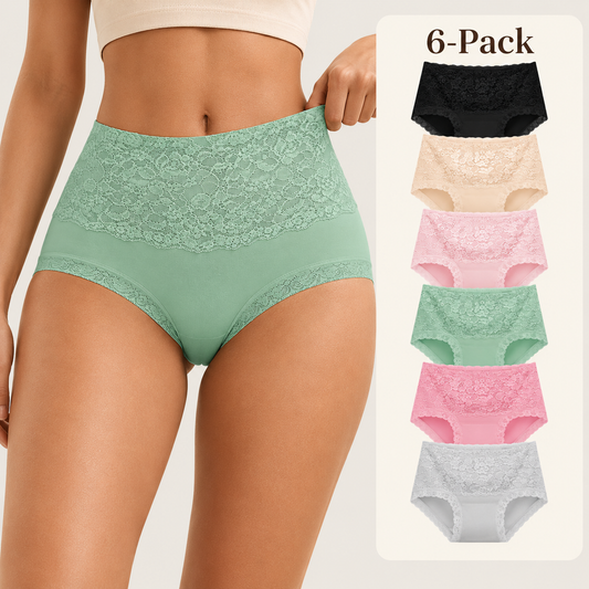 6-Pack Comfort Lace High Waisted Underwear