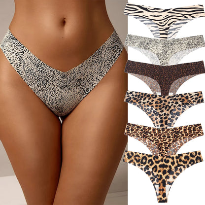 6-Pack Leopard Print Seamless  Panties