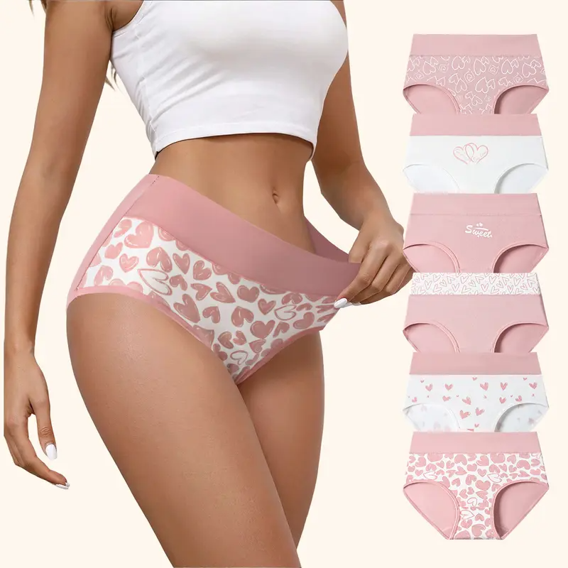 High-Waisted Cotton Tummy Control Panties 4/6/8/10-Pack