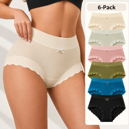 6-Pack Seamless Mid Waist Cotton Panties