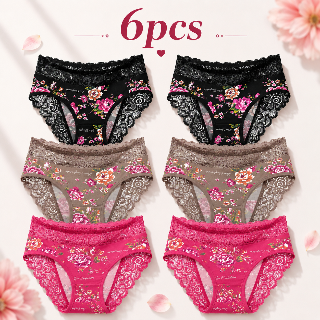 Soft Stretch Floral Lace Briefs