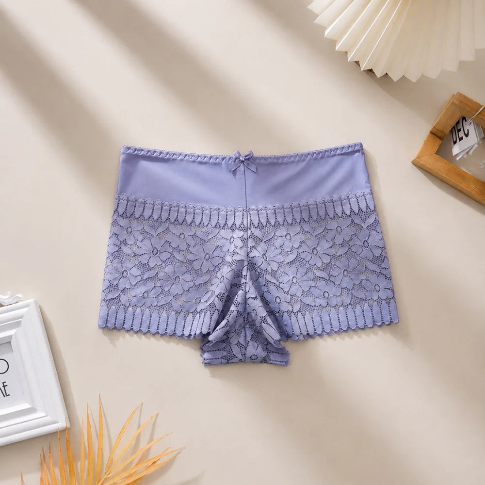 4-Pack Plus Size Floral Lace Boxer Briefs