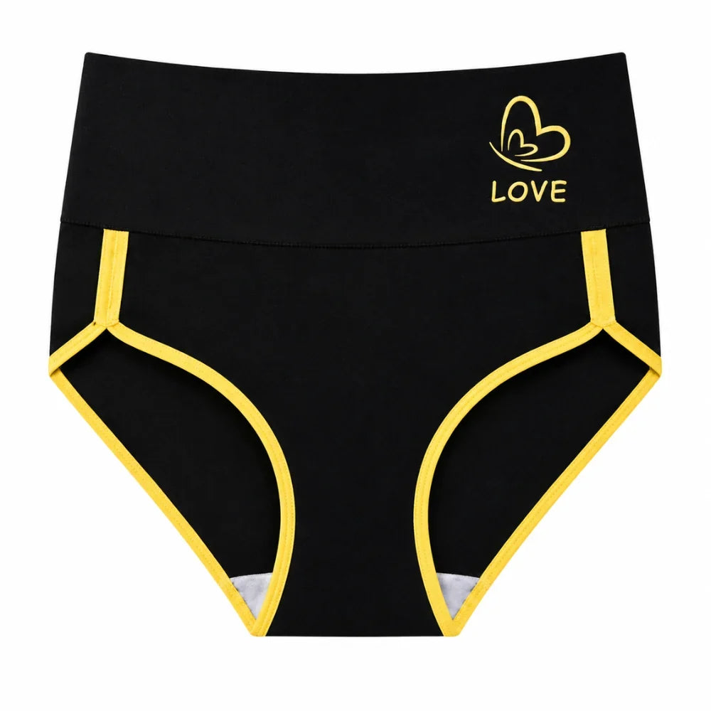 4-Pack Plus Size Printed Mid Waist Panties