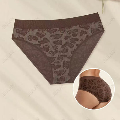 6-Pack  Mid-Waist Seamless Leopard Print Panties