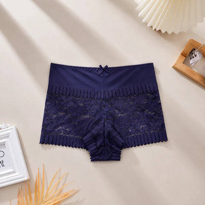 4-Pack Plus Size Floral Lace Boxer Briefs