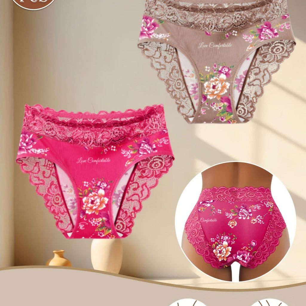 Soft Stretch Floral Lace Briefs
