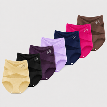 4/7-Pack Plus Size High-Waist Tummy Control Seamless Panties