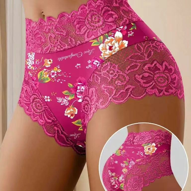 3/5/6-Pack Soft Stretch Floral Lace Briefs