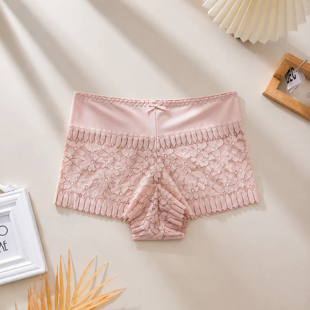 4-Pack Plus Size Floral Lace Boxer Briefs