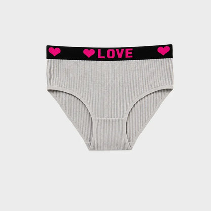 6-Pack LOVE Print Cotton Bikini Panties
