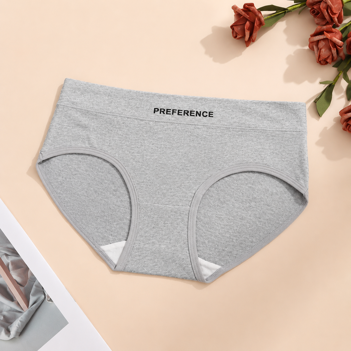 5-Pack 100% Cotton Panties Soft Breathable Full Coverage Briefs