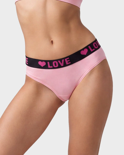 6-Pack LOVE Print Cotton Bikini Panties