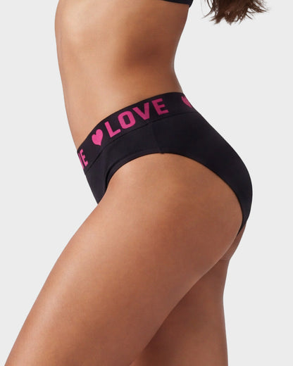 6-Pack LOVE Print Cotton Bikini Panties