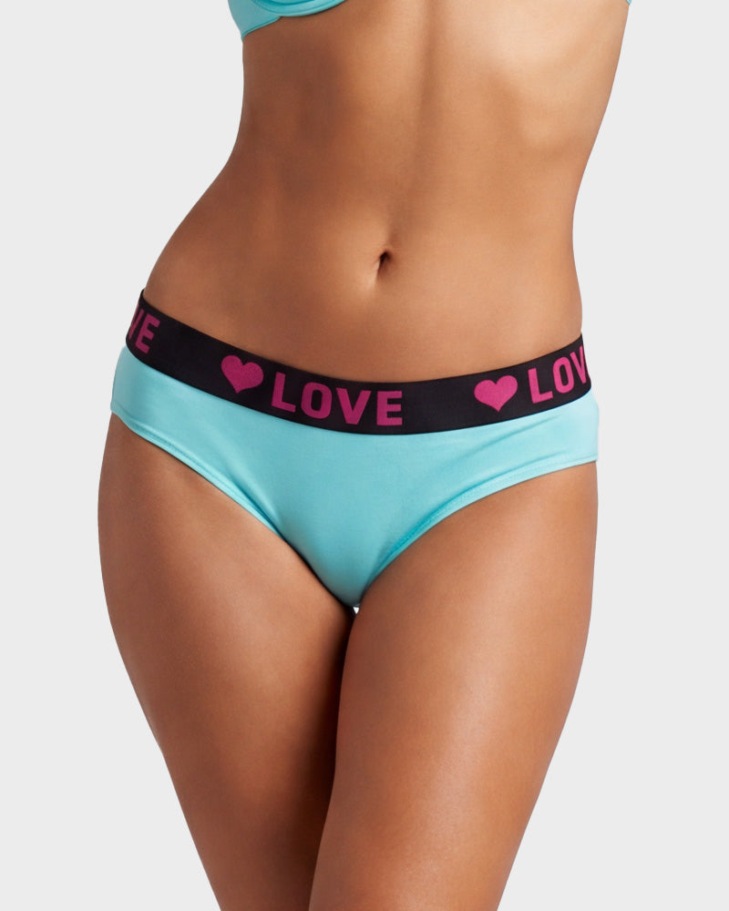 6-Pack LOVE Print Cotton Bikini Panties