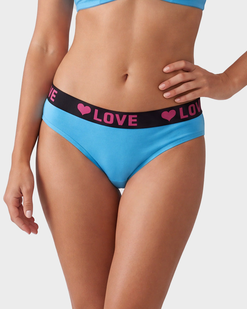 6-Pack LOVE Print Cotton Bikini Panties