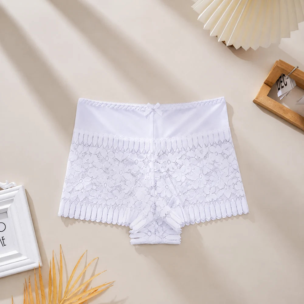 4-Pack Plus Size Floral Lace Boxer Briefs