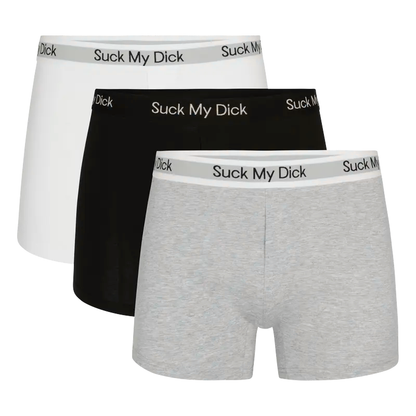 3-Pack Men's Embroidered Classic Cotton  Boxer Briefs Set