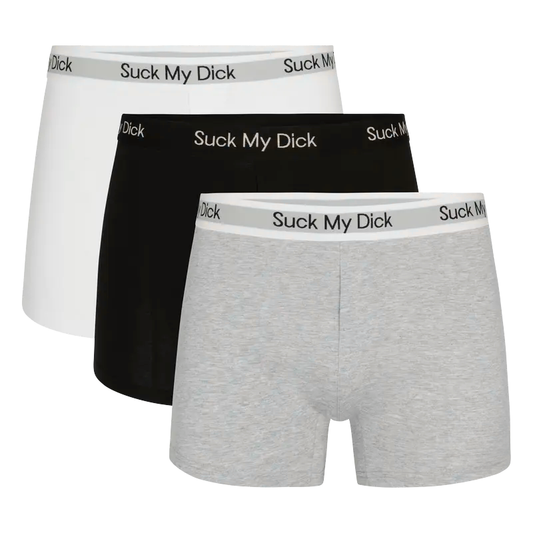 3-Pack Men's Embroidered Classic Cotton  Boxer Briefs Set