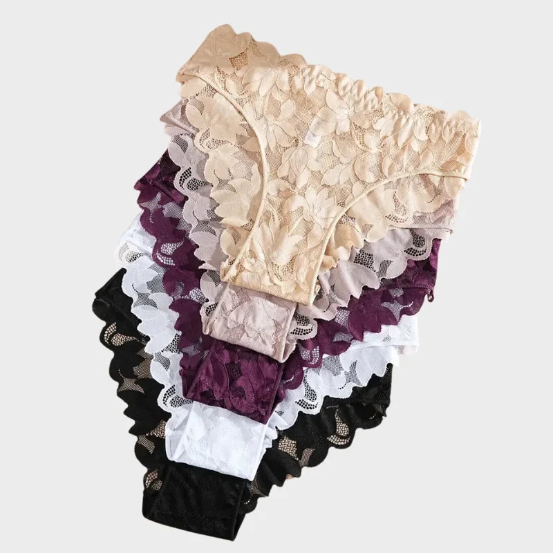Floral Lace Panty Set – Breathable Everyday Comfort