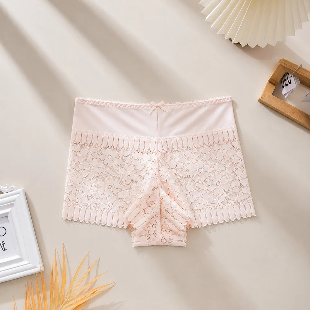 4-Pack Plus Size Floral Lace Boxer Briefs