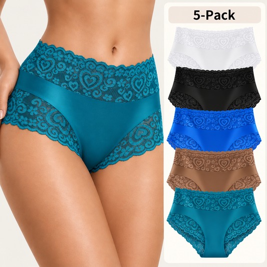 5-Pack Mid Waisted Lace Panties
