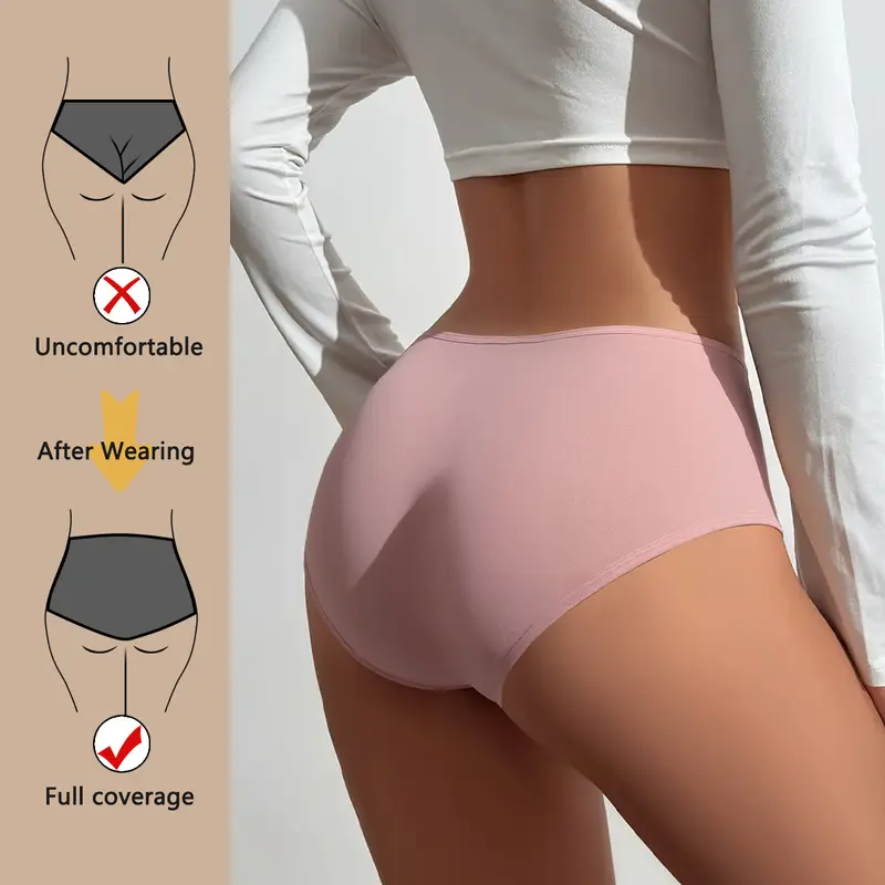 High-Waisted Cotton Tummy Control Panties 4/6/8/10-Pack