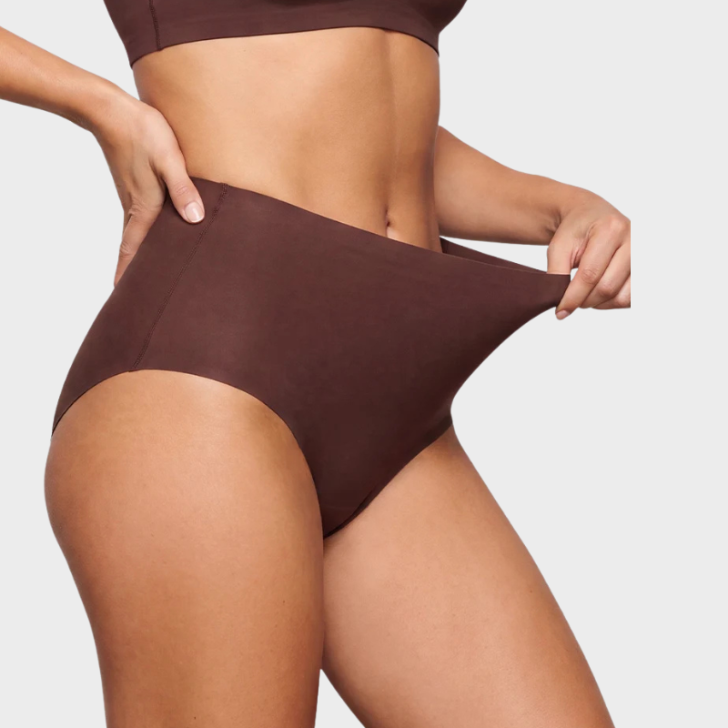 High-Waisted Seamless No Show Briefs (5-Pack)