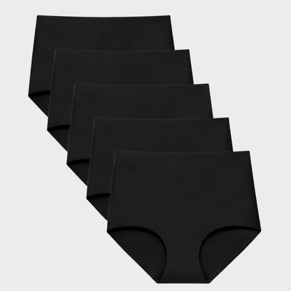 5-Pack High-Waisted Seamless No Show Briefs