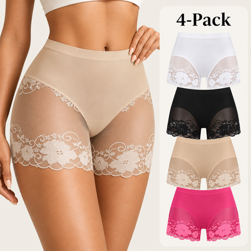4-Pack Mesh Lace Boyshort Panties