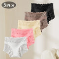 5 Pack Silky Lace Mid-Waist Panties