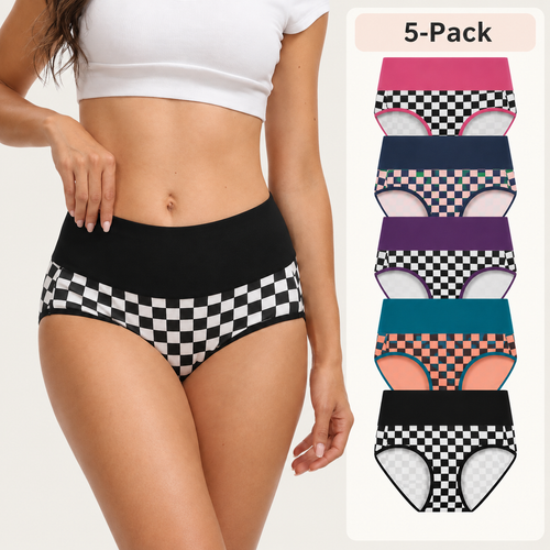 5-Pack High Waisted Cotton Panties