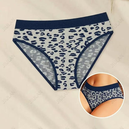 6-Pack  Mid-Waist Seamless Leopard Print Panties