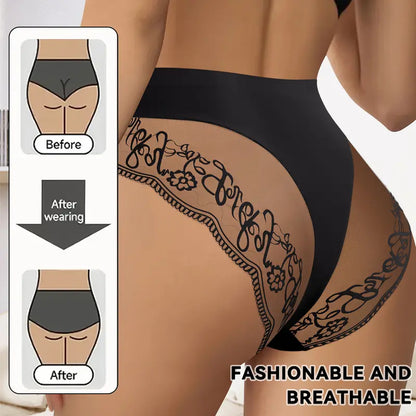 4/5/6-Pack Seamless High-Waist Lace Trim Briefs