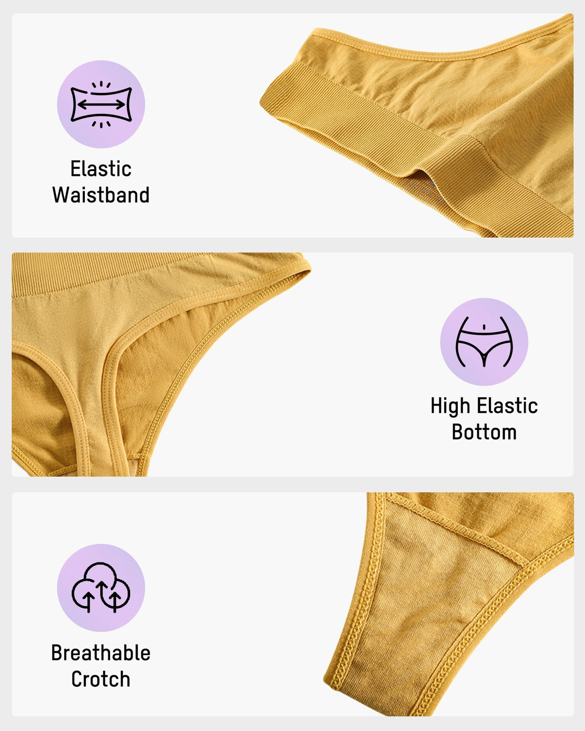 9-Pack Second Skin Seamless Thongs