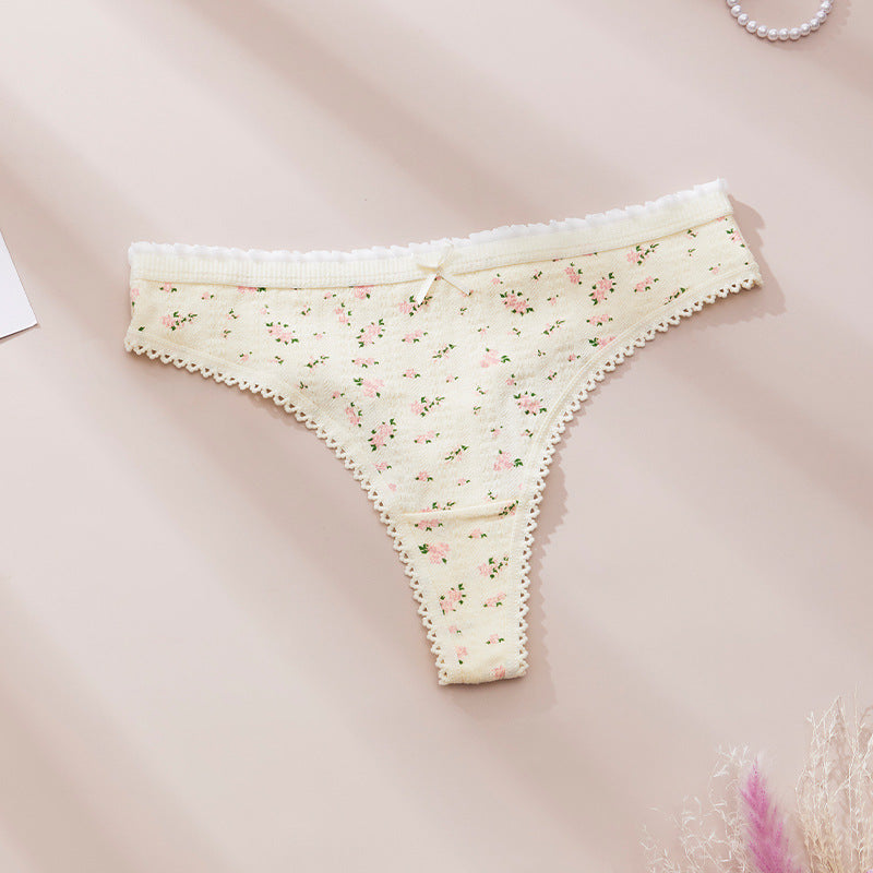 5-Pack Floral Lace-Trim Bikini Briefs