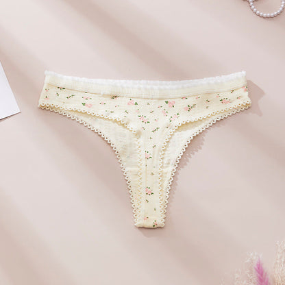 5-Pack Floral Lace-Trim Bikini Briefs