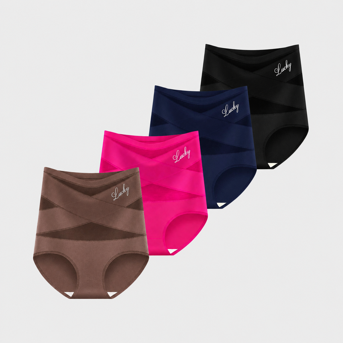 4/7-Pack Plus Size High-Waist Tummy Control Seamless Panties