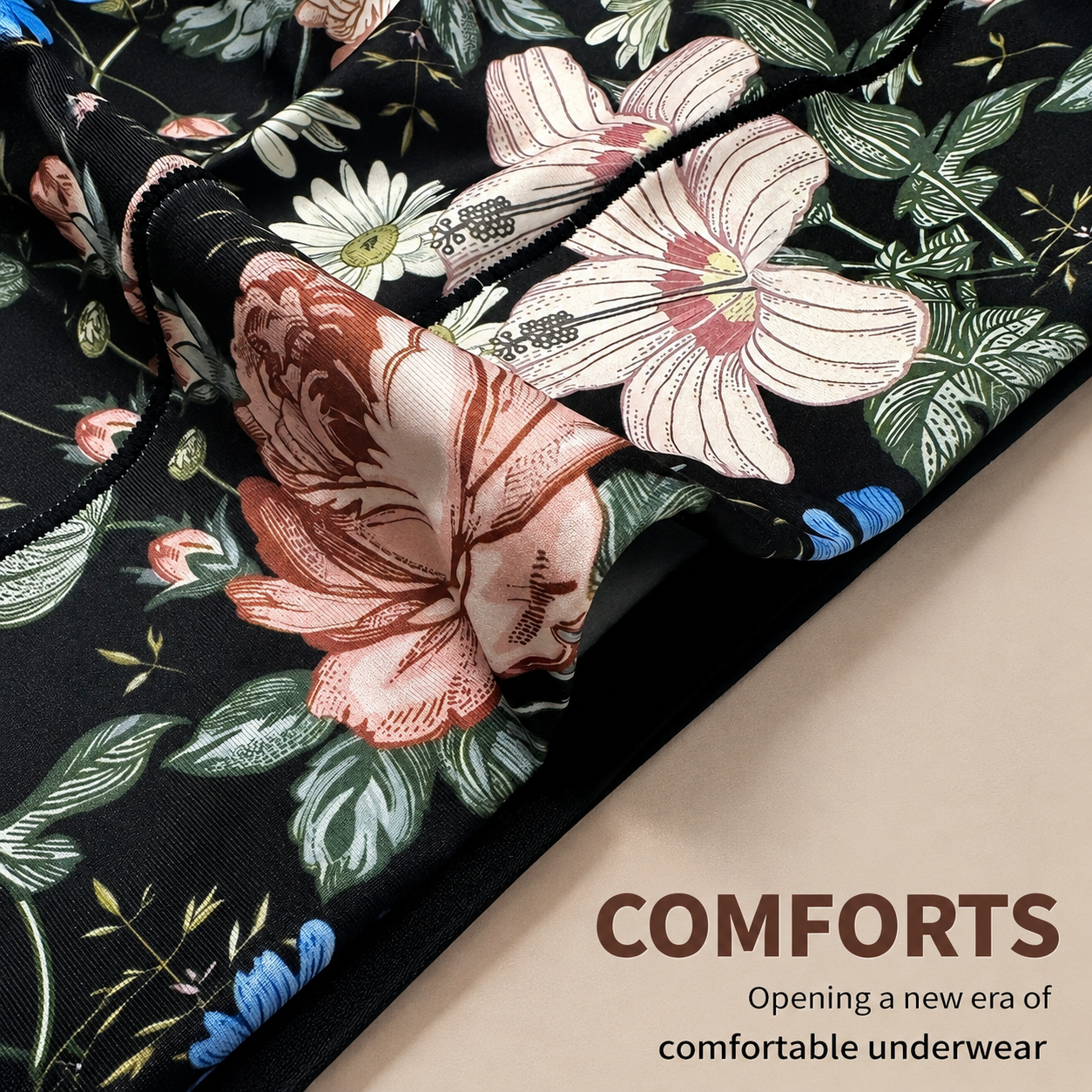 5-Pack Floral High-Waist Briefs