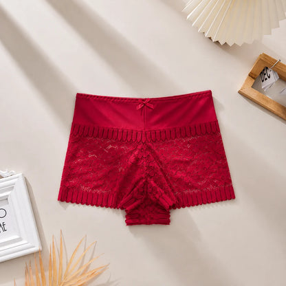 4-Pack Plus Size Floral Lace Boxer Briefs