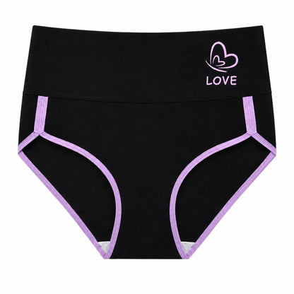 4-Pack Plus Size Printed Mid Waist Panties